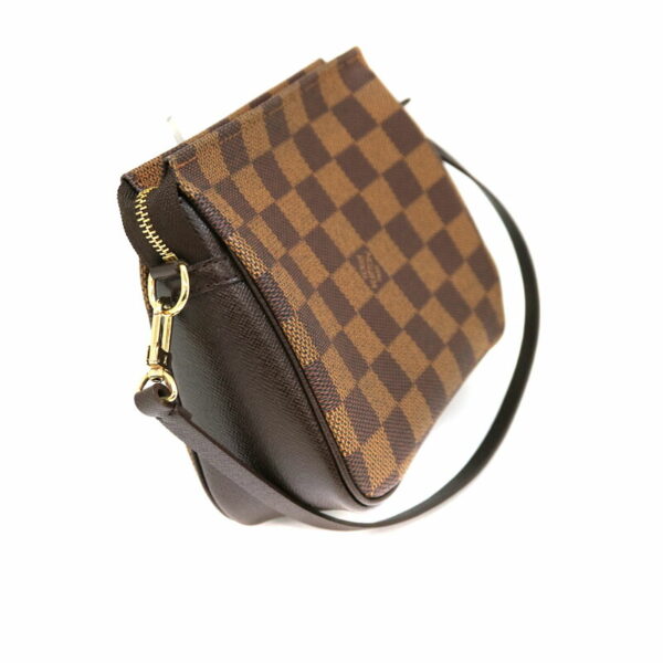 a22 2944 5 Louis Vuitton Truth Pouch Handbag Damier Canvas Ebene Brown