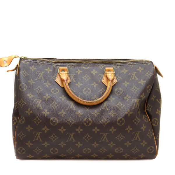 a22 3429 2 Louis Vuitton Speedy 35 Handbag Monogram Canvas Brown