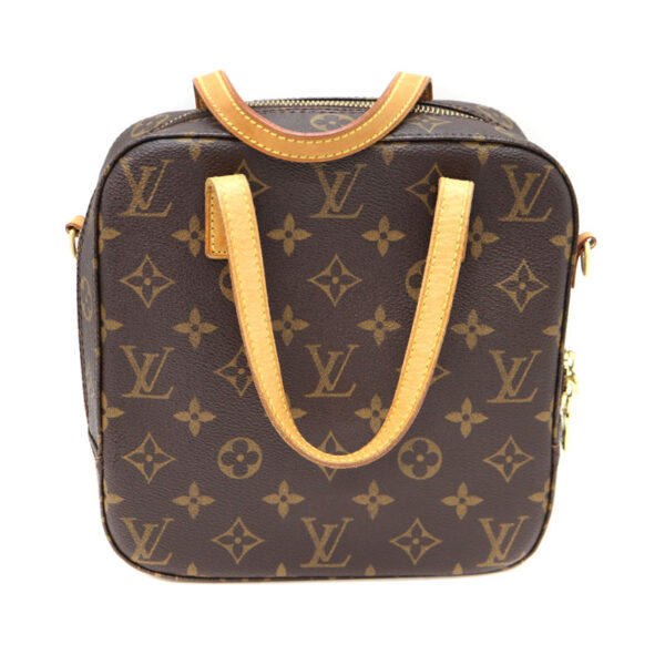 a22 3592 2 Louis Vuitton Spontini Handbag Canvas Brown