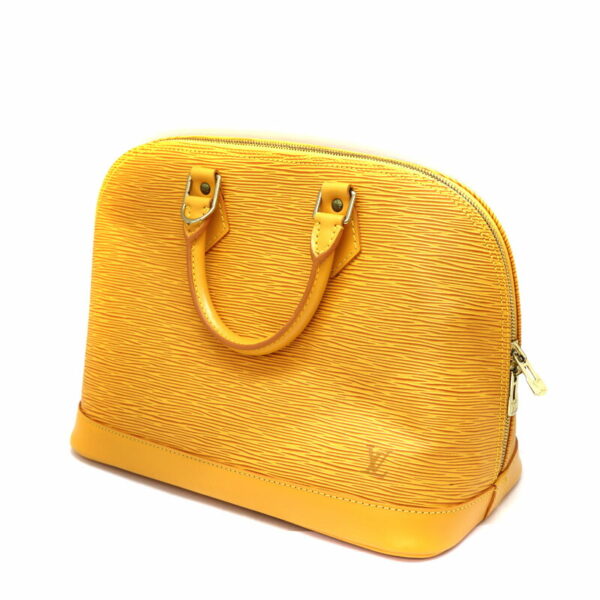 a22 3633 1 Louis Vuitton Alma Epi Leather Handbag Tassiliello Yellow