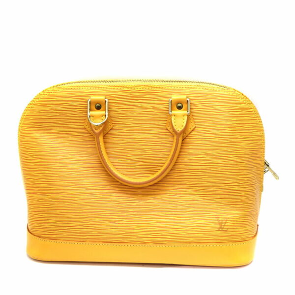 a22 3633 2 Louis Vuitton Alma Epi Leather Handbag Tassiliello Yellow