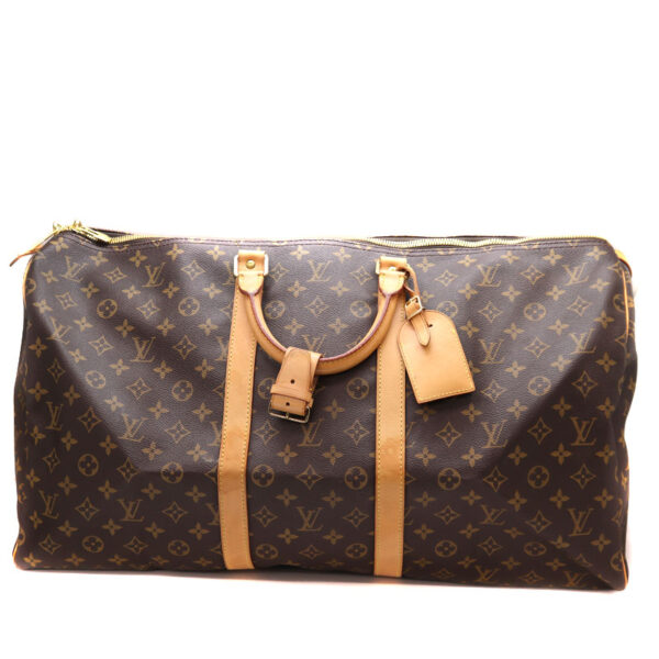 a22 3720 1 Louis Vuitton Keepall 55 Bag Monogram Canvas Brown