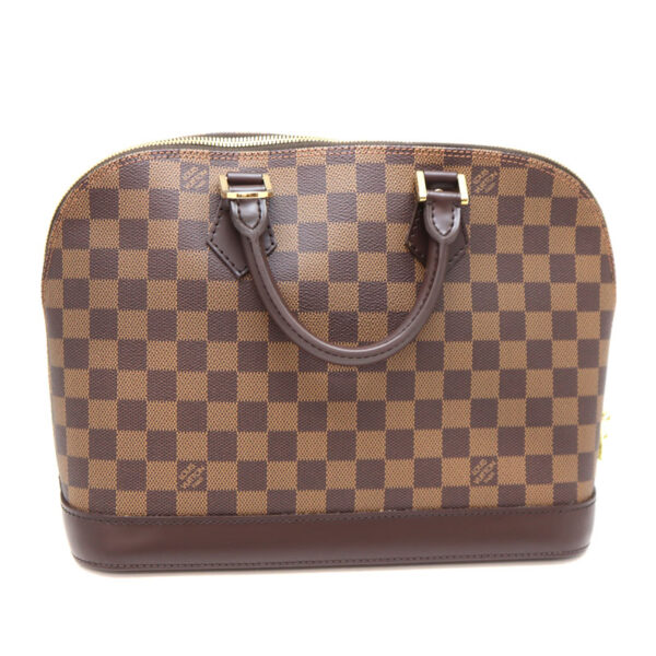 a22 3850 2 Louis Vuitton Alma Handbag Damier Canvas Ebene Brown