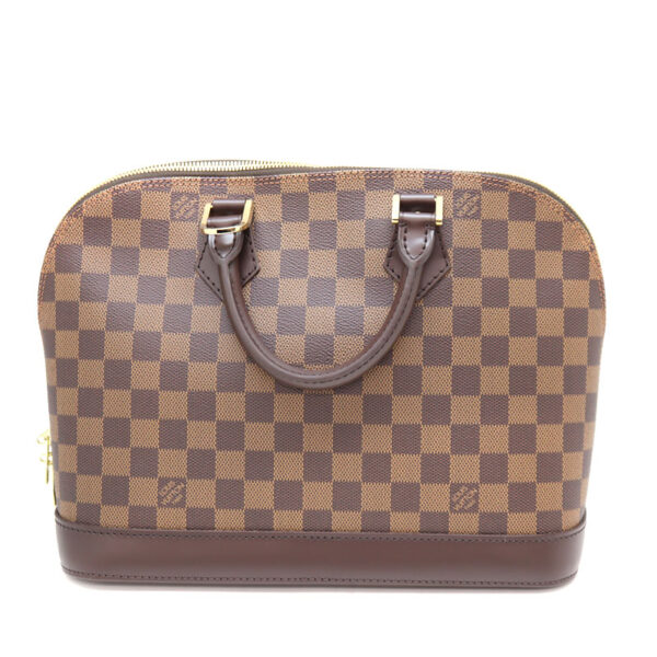 a22 3850 3 Louis Vuitton Alma Handbag Damier Canvas Ebene Brown