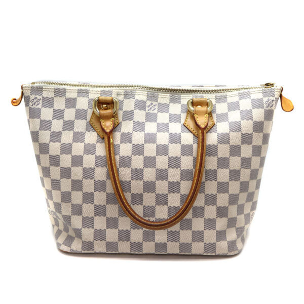 a22 3923 3 Louis Vuitton Saleya PM Handbag Damier Canvas Azur White