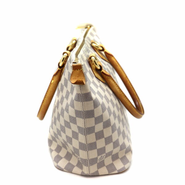 a22 3923 4 Louis Vuitton Saleya PM Handbag Damier Canvas Azur White