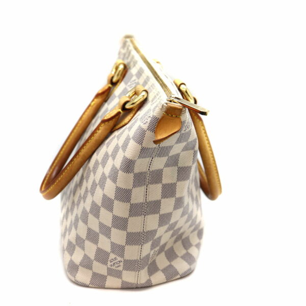 a22 3923 5 Louis Vuitton Saleya PM Handbag Damier Canvas Azur White