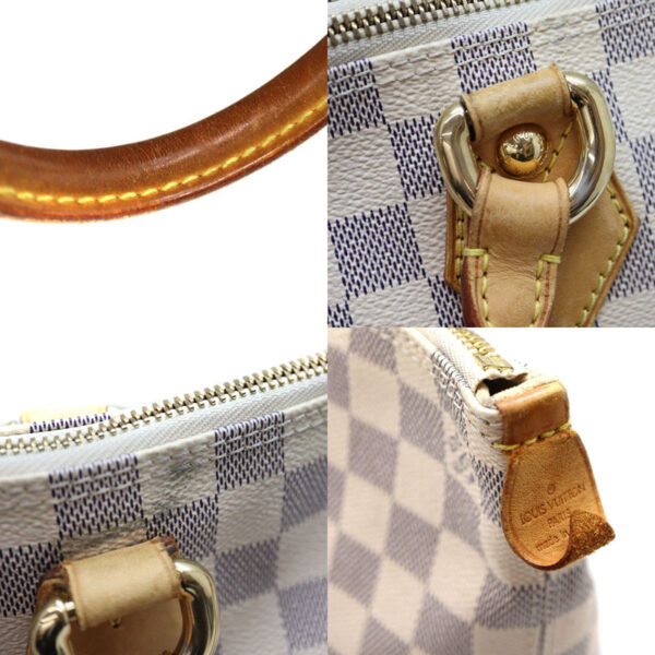 a22 3923 8 Louis Vuitton Saleya PM Handbag Damier Canvas Azur White