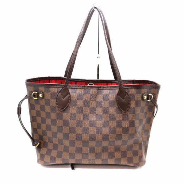 a22 3934 2 Louis Vuitton Neverfull PM Tote Bag Damier Canvas Ebene Brown