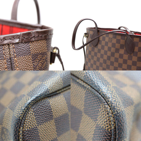 a22 3934 7 Louis Vuitton Neverfull PM Tote Bag Damier Canvas Ebene Brown