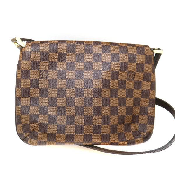 a22 415 3 Louis Vuitton Musette Tango Long Shoulder Bag Damier Canvas Ebene Brown