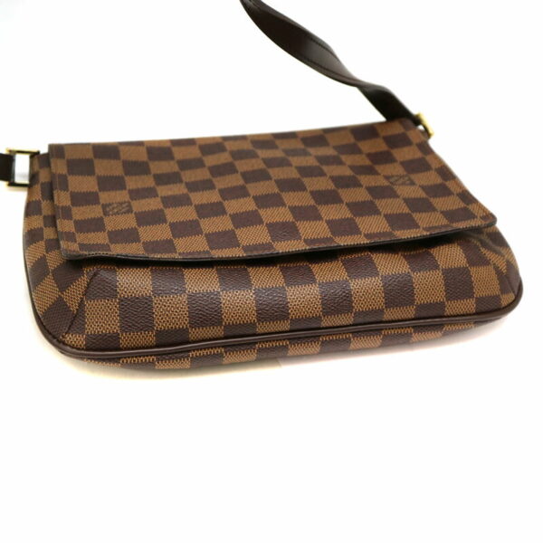 a22 415 6 Louis Vuitton Musette Tango Long Shoulder Bag Damier Canvas Ebene Brown