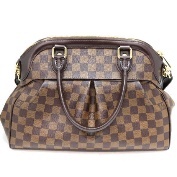 a22 4878 3 Louis Vuitton Trevi PM Shoulder Bag Damier Canvas Ebene Brown