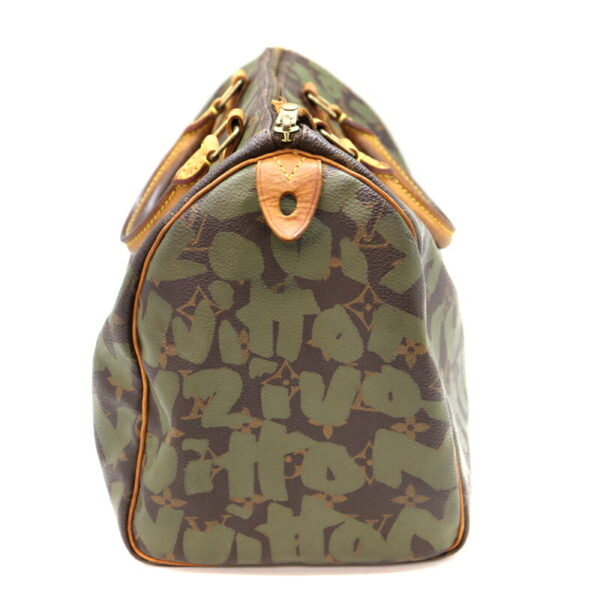 a22 5579 4 Louis Vuitton Speedy 30 Canvas Graffiti Brown x Khaki