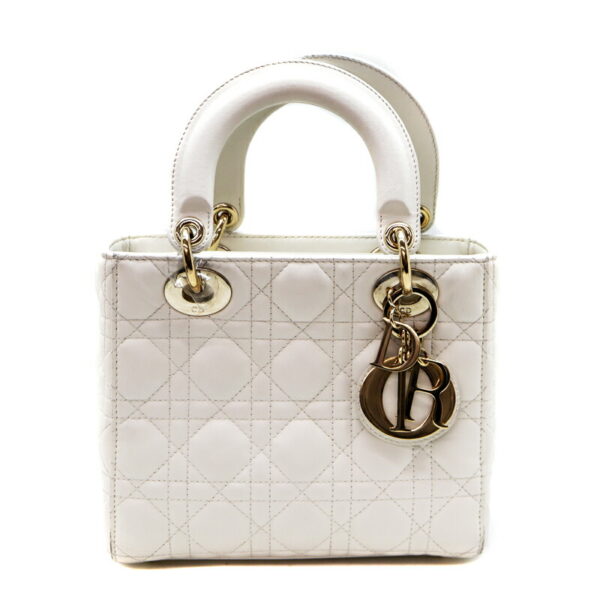 a22 5654 1 Dior Lady Dior 2WAY Shoulder Bag Leather White