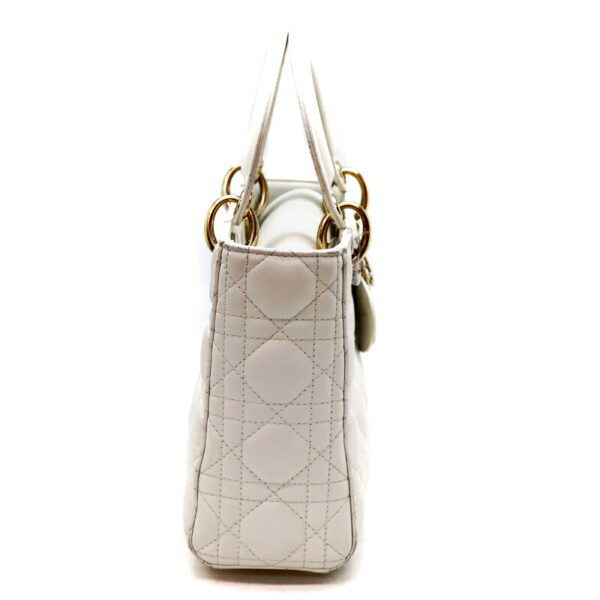 a22 5654 4 Dior Lady Dior 2WAY Shoulder Bag Leather White