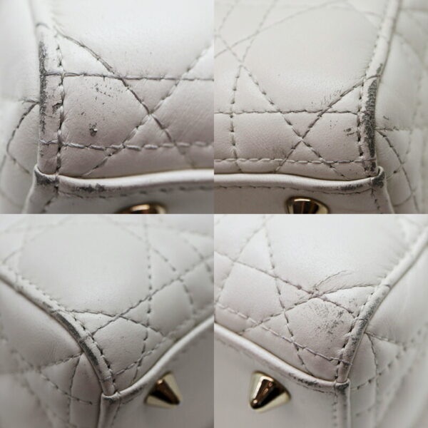 a22 5654 6 Dior Lady Dior 2WAY Shoulder Bag Leather White