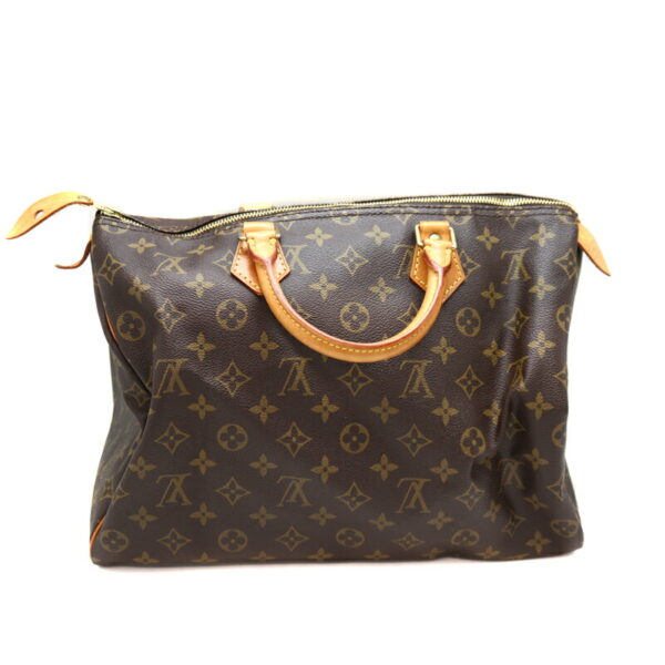 a22 5659 3 Louis Vuitton Speedy 35 Handbag Canvas Brown