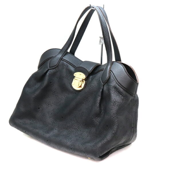 a22 6025 1 Louis Vuitton Seals PM Handbag Mahina Leather Black