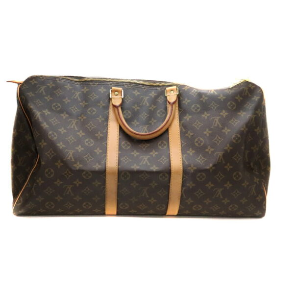 a22 6064 2 Louis Vuitton Keepall 55 Bag Monogram Canvas Brown