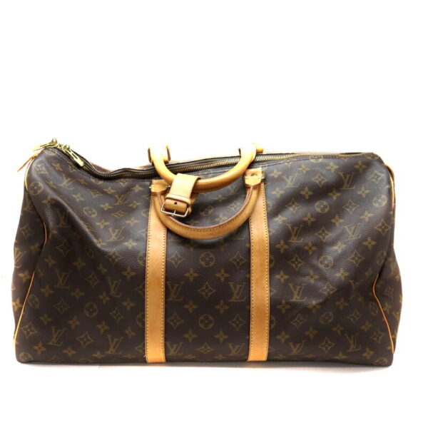 a22 6089 1 Louis Vuitton Keepall 50 Bag Canvas Brown