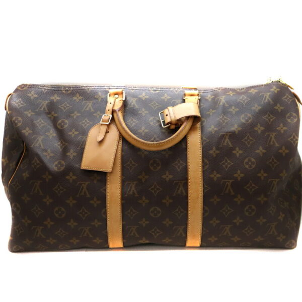 a22 6089 2 Louis Vuitton Keepall 50 Bag Canvas Brown