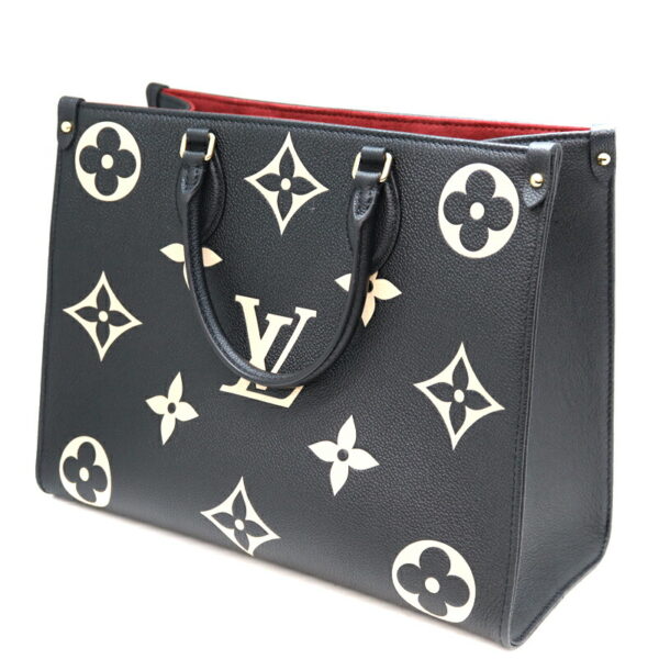 a22 6142 1 Louis Vuitton On the Go MM Tote Empreinte Leather Black