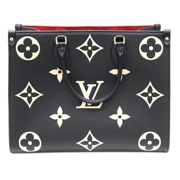 a22 6142 2 Louis Vuitton On the Go MM Tote Empreinte Leather Black