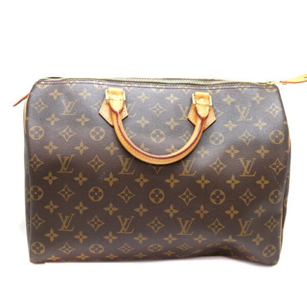 a22 6192 2 Louis Vuitton Speedy 35 Handbag Monogram Canvas Brown