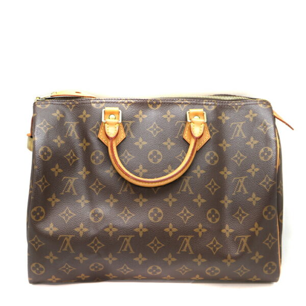 a22 6192 3 Louis Vuitton Speedy 35 Handbag Monogram Canvas Brown