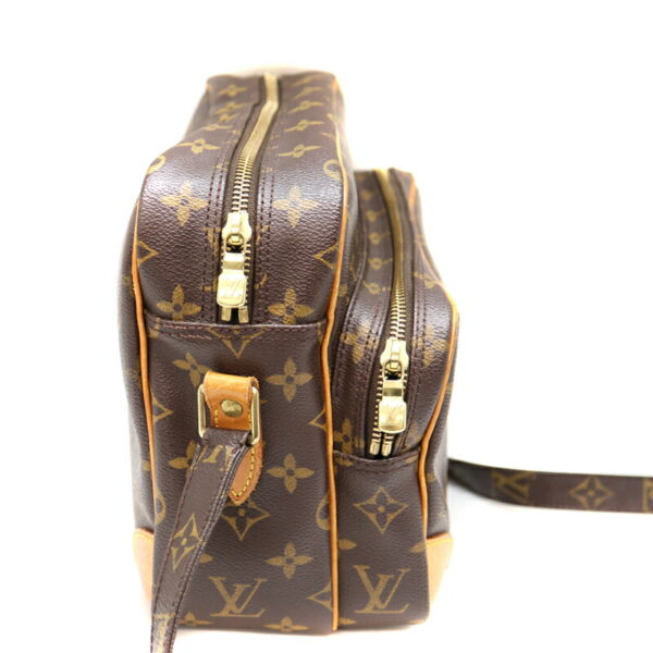 a22 6318 5 Louis Vuitton Nile Shoulder Bag Monogram Canvas Brown