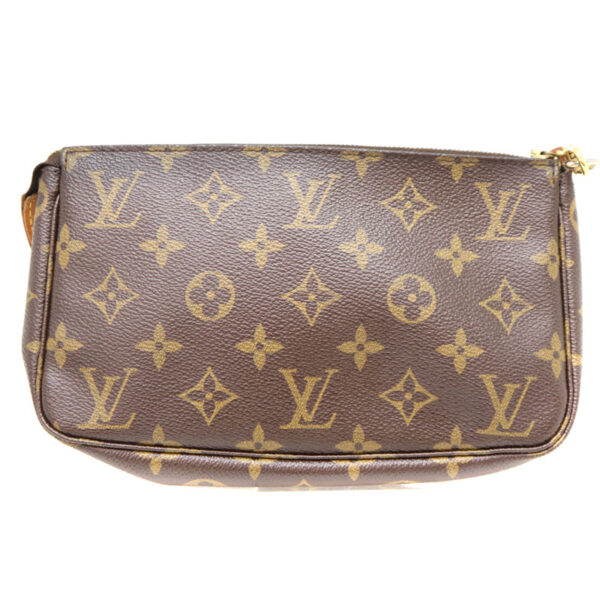 a22 6490 2 Louis Vuitton Pochette Accessories Pouch Monogram Canvas Brown