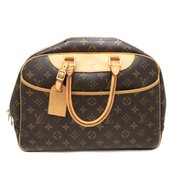 a22 7009 2 Louis Vuitton Bowling Vanity Handbag Monogram Canvas Brown