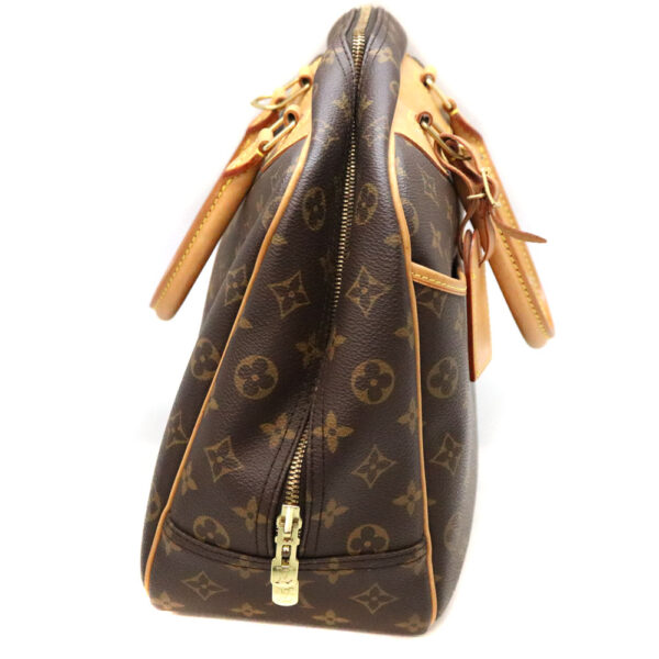 a22 7009 5 Louis Vuitton Bowling Vanity Handbag Monogram Canvas Brown