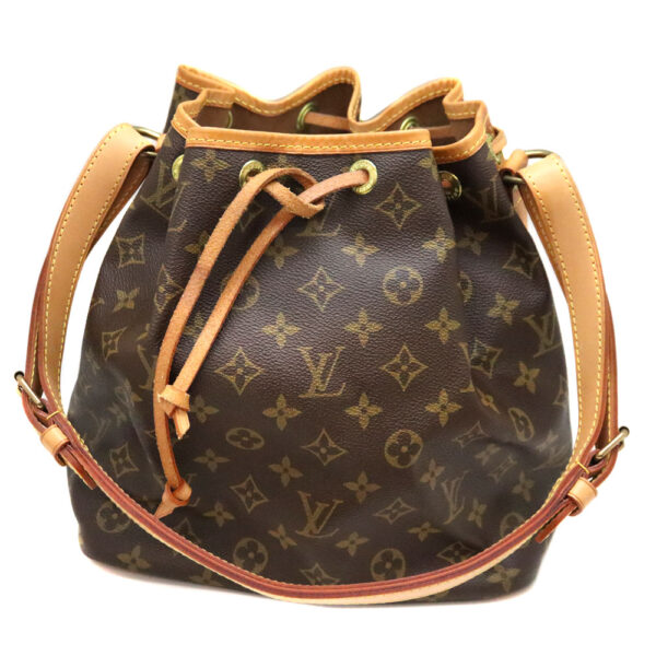 a22 7030 2 Louis Vuitton Petit Noe Shoulder Bag Monogram Canvas Brown