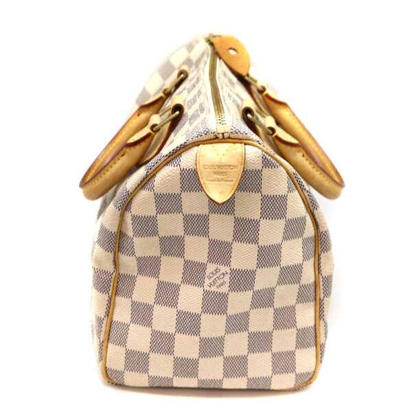 a22 7081 5 Louis Vuitton Speedy 25 Bag Damier Canvas White