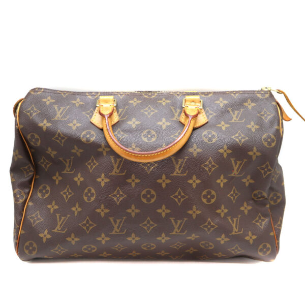 a22 7219 2 Louis Vuitton Speedy 35 Handbag Monogram Canvas Brown