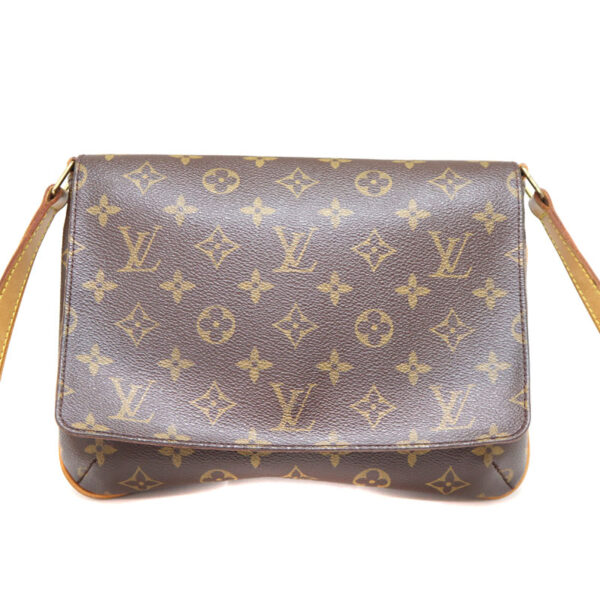 a22 7755 2 Louis Vuitton Musette Tango Shoulder Bag Monogram Canvas Brown