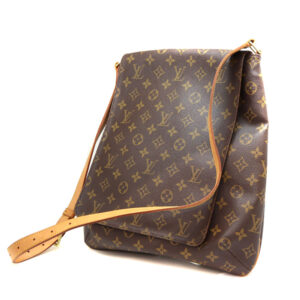 a22 7965 1 Louis Vuitton Santa Monica Shoulder Bag Damier Canvas Brown Black