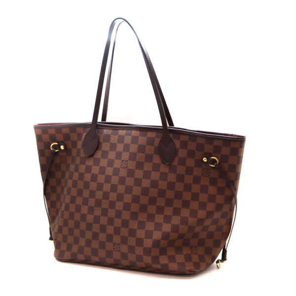 a22 8186 1 Louis Vuitton Neverfull MM Tote Bag Damier Canvas Brown