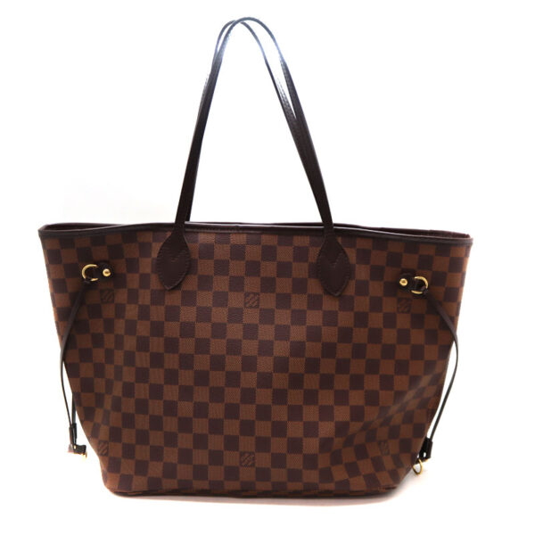 a22 8186 2 Louis Vuitton Neverfull MM Tote Bag Damier Canvas Brown