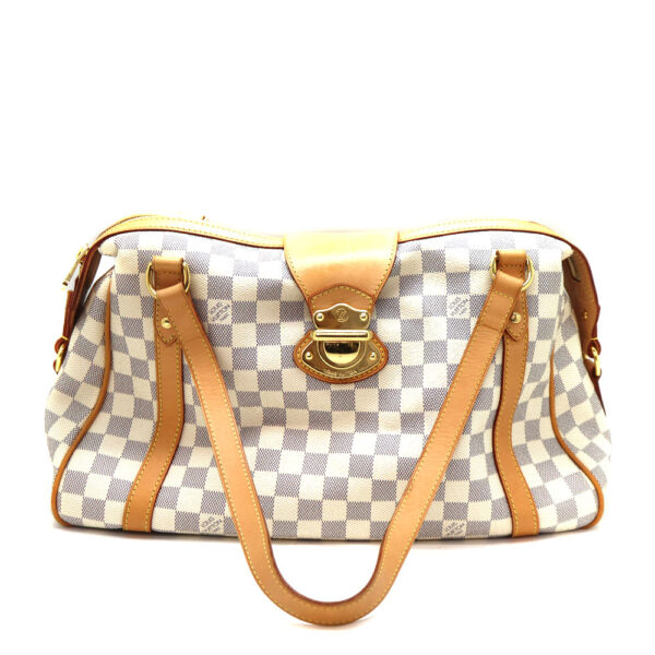 a22 8260 1 Louis Vuitton Stresa PM Handbag Damier Canvas White