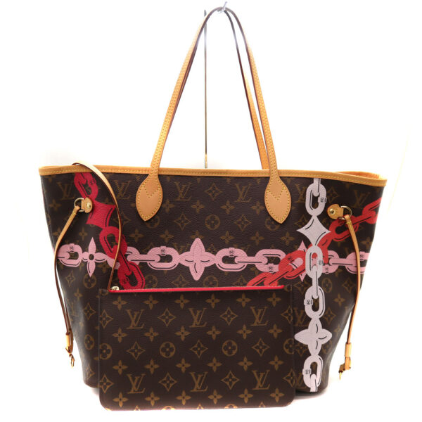 a22 8405 2 Louis Vuitton Neverfull MM Tote Bag Monogram Canvas Pink