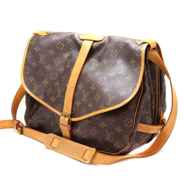 a22 8444 1 Louis Vuitton Saumur 35 Shoulder Bag Monogram Canvas Brown