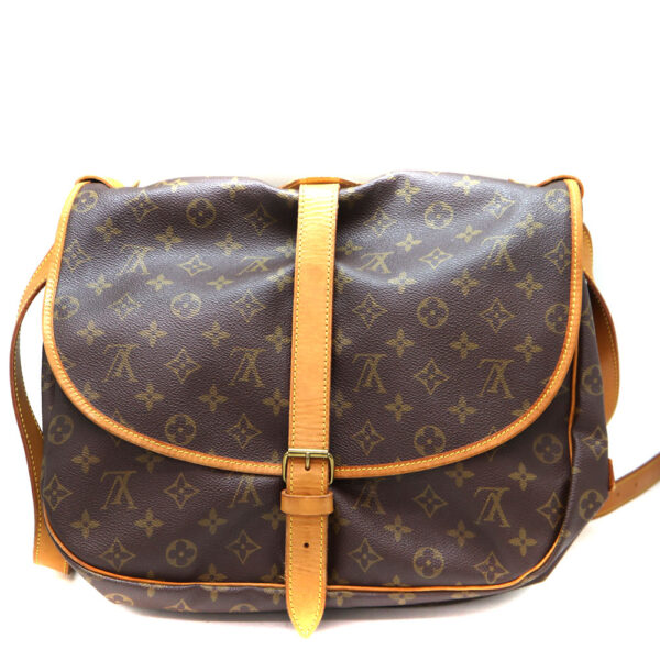 a22 8444 3 Louis Vuitton Saumur 35 Shoulder Bag Monogram Canvas Brown