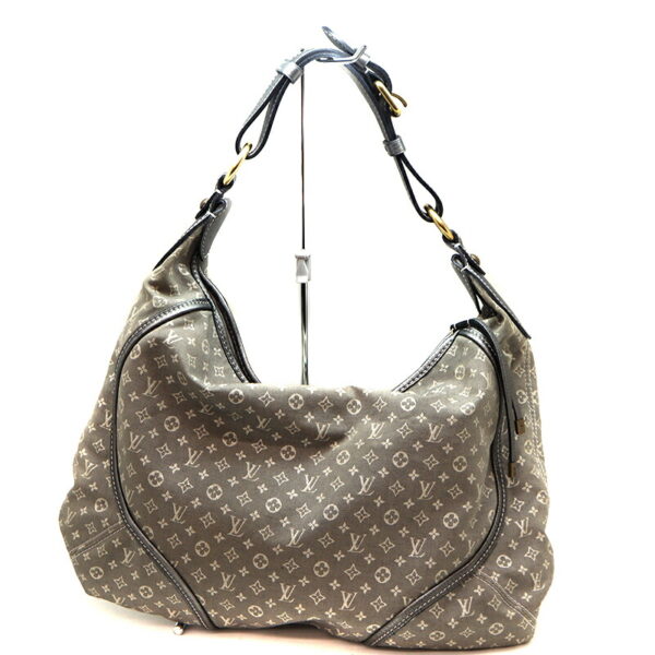 a22 8710 2 Louis Vuitton Manon MM Shoulder Bag Monogram Mini Canvas Leather Gray