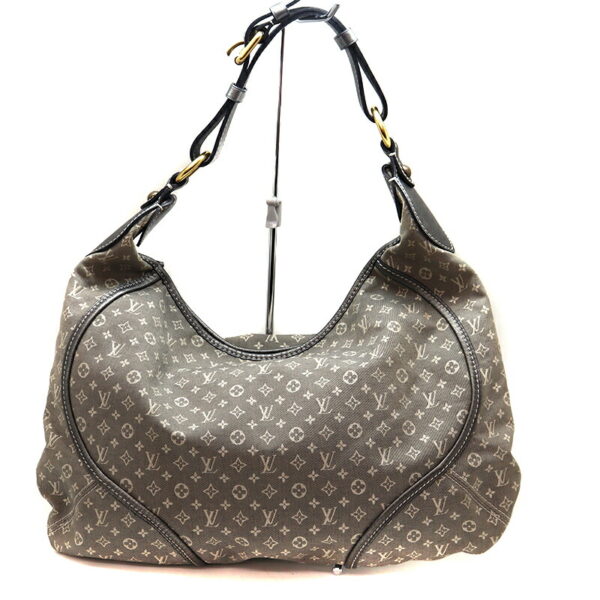 a22 8710 3 Louis Vuitton Manon MM Shoulder Bag Monogram Mini Canvas Leather Gray