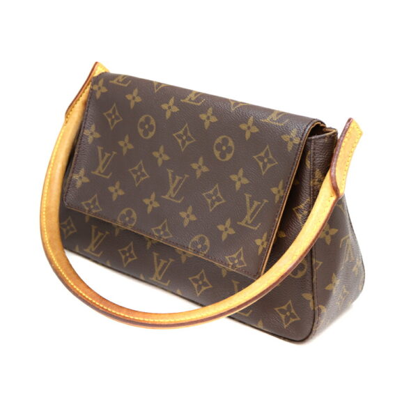 a22 8759 1 Louis Vuitton Mini Looping Shoulder Bag Monogram Canvas Brown