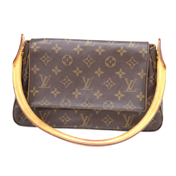 a22 8759 2 Louis Vuitton Mini Looping Shoulder Bag Monogram Canvas Brown