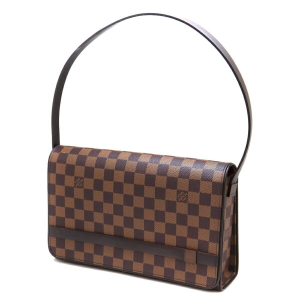 a22 8760 3 Louis Vuitton Tribeca Carre Handbag Damier Canvas Brown